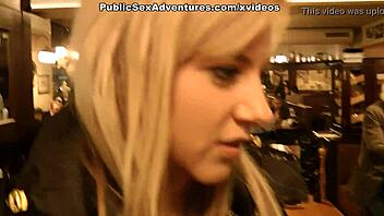 Public alleyway fun with self-pleasure and mutual masturbation