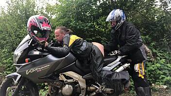 watch this gay biker get fisted hard