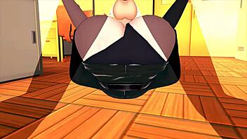 female boss training employee in 3d hentai sex scene