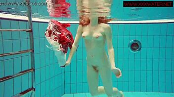 Hairy Ginger Polish Teen 18+ Dives NAKED in Pool for Underwater Fun