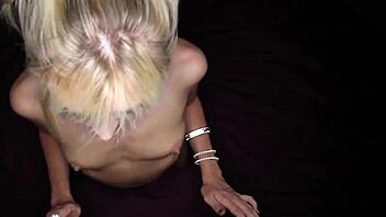 She rides and rubs her clit before cum