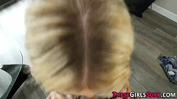 i watch teen give sloppy blowjob with handjob and cumshot facial