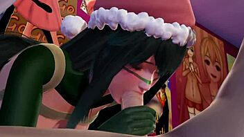 Asian cutie Tsuyu gets naughty on New Year's Eve