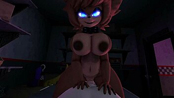 In this furry scene, the cute brunette dances while moaning as she rides the cock passionately.