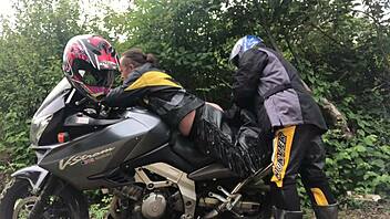 watch this gay biker get fisted hard