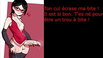 Feeling the intense emotions in this hentai joi with Sarada and Sakura futanari