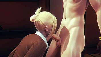 Shingeki No Kyojin Hentai Annie Leonhart Gives Handjob And Blowjob