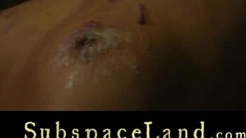 Mean masters torment slaves in desert castle with spanking.