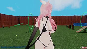 catgirl trained to suck huge cock and squirt 😻