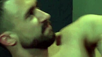 Muscular hunk engages in intense workout session