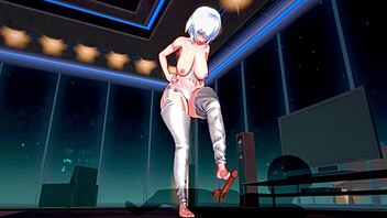 3D Hentai Girl with Huge Ass and Big Tits Gets Handjob