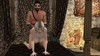 Game of Thrones Parody Sex with Daenerys and Khal Drogo. Bouncing Boobs and Hot Missionary Action!