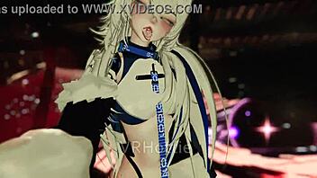 Cyber Babe Teases With Lap Dance Before Clothes Rip for Intense Space Fuck in Vrchat