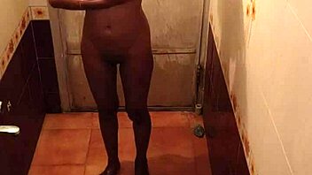 Lesbian friends in bathroom encounter