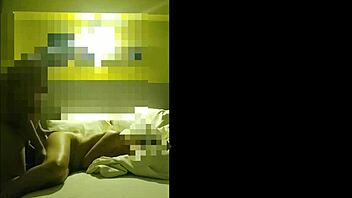 A skinny hostess gets a lot of cum in her mouth and vagina without a condom
