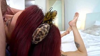 Hey, wanna watch tiny redhead Lola Fae in costume get banged and facialized in wild pov?