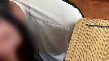 Alumno Bangs Mexican Milf Teacher Vero in Classroom! Part 2 of Wild Story!