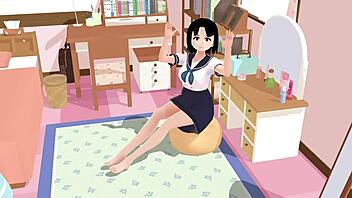 Anime School Girl Gravure in Sailor Uniform?