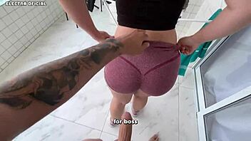 I hired this maid, she's so hot, couldn't resist her ass