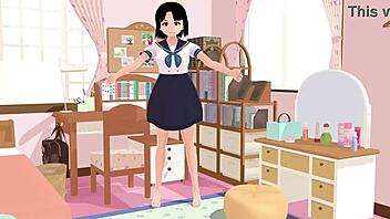 Anime School Girl Gravure in Sailor Uniform?