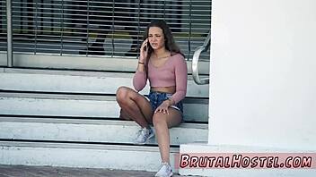 Man, this naive 18+ got held down rough, fed up waiting for a taxi in extreme bondage