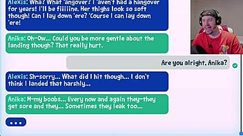 Girls have a pillow fight during lockdown