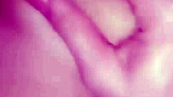 Fisting my wife's tight pussy with intense deep thrusts.