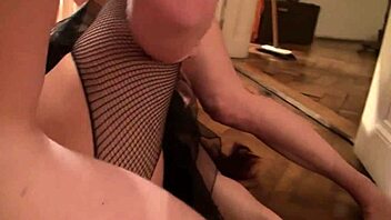 Chubby beauty banged and facialized in hot threesome action  