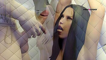 Vampire prince atlas fucking leyana in shower from behind 😈