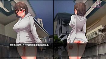 Exposing Genitals In Front Of Pole Excites Her In Night Walk 5!