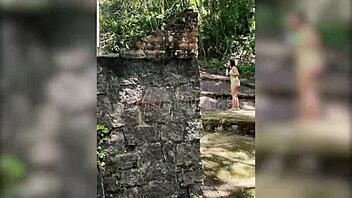 Young Latina Blows And Fucks Cock Outdoors