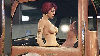 Grand Theft Auto V porn scene: Taking care of a lonely ass