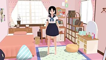 Anime School Girl Gravure in Sailor Uniform?