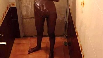 Lesbian friends in bathroom encounter