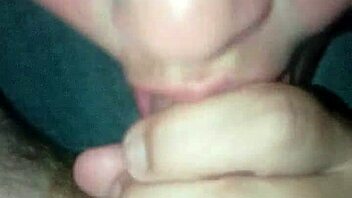 Wife gives me blowjob in intimate moment