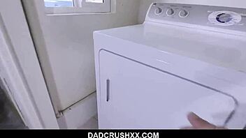 Young and wild teen gives a wet and sloppy blowjob to her stepfather