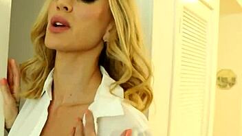 Hot masseuse seduces blonde babe