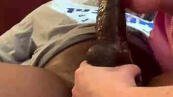 Real Dick Eater MILF Deepthroats Monster Cock in Interracial Blowjob