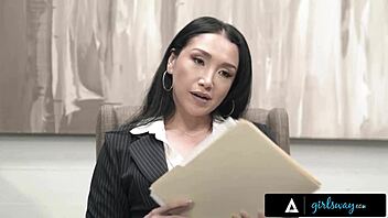 April Olsen fucks rivals for promotion