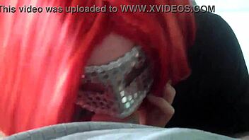 My redhead wife sucks a huge cock