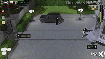 Touching sexy ass in hall contrasts with anime game