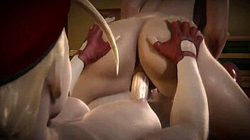 Street fighter futa Chun Li gets creampied by Cammy in Fortnite edition.