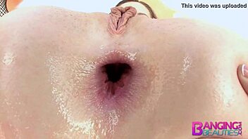 Huge anal gape for slut Natalie Moore with Mike Adriano