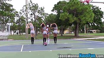 want to see amateur lesbians at a party licking each other's cunts in a threesome?