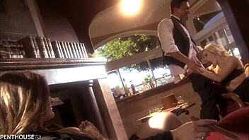 Penthousegold com - Bartender rides hot blonde in lingerie, wow! 😍