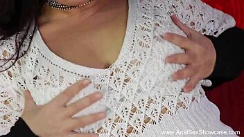 Fleshy BBW enjoys intimate anal experience