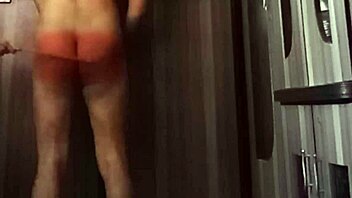 My rude friend spanks my bound ass nastily