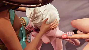 Disney Futa Threesome: Mulan, Elsa, Jasmine in 3D Action?