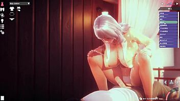 Honey Select White-Haired Girl Intense Sex With Shaved Pussy