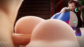 overwatch compilation featuring various scenes from the game in anime style hentai